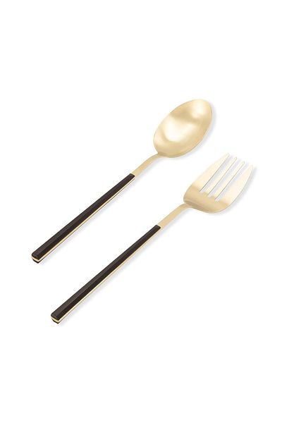 The Mia Gold Bianco Salad Serving Set - 2 Pieces Ckb0248