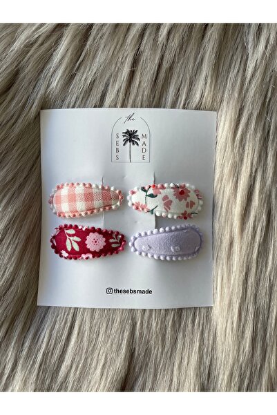SEBSMADE Mini Çiçek Baby Pötikare Bebek Klips Toka Set