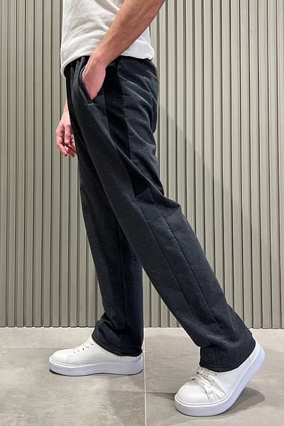MİSHAR İTALİA Ανδρικό φούτερ Anthracite Straight Leg