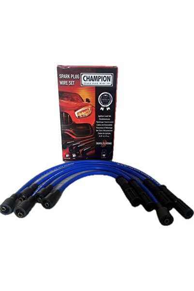 CHAMPION SPARK PLUG WIRE SET DOĞAN KARTAL ŞAHİN 131 PERFORMANS BUJİ KABLOSU (MAVİ) 8,5 MM SİLİKON KABLO 85007439 Uyumlu