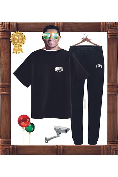 HOFFNUNG FULL PANTS BLACK NOPE Bottom - بدلة علوية