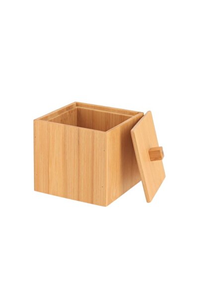 Tendance صندوق مربع الشكل من القطن الطبيعي من الخيزران مع غطاء