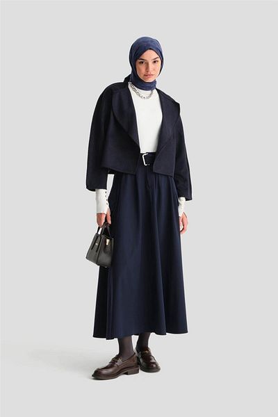 Armine Ζακέτα με ραφές Navy Blue Shepherd - 24k5715