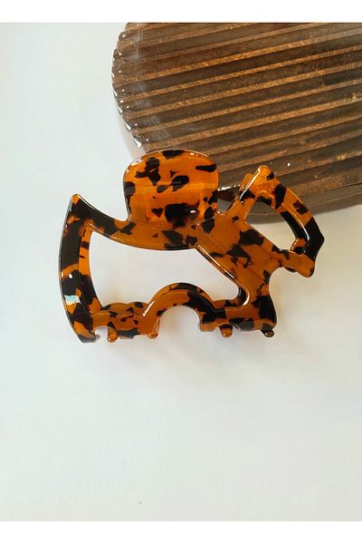 GÜLPEŞE Big Size Leopard Agata Latch Buckle Knob Buckle