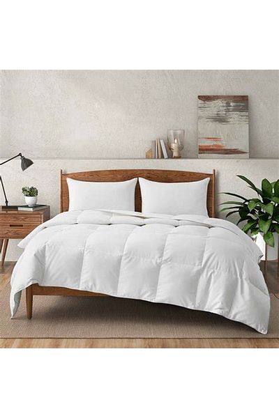 Seda Home Art Single Goose Feather Quilt Set - 155X215 cm Pillow + Elastic Sheet