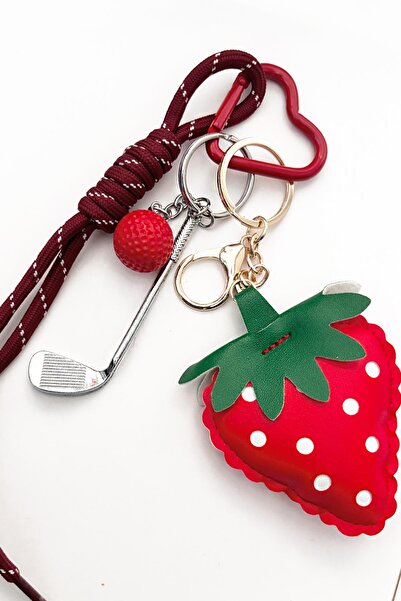 New Obsessions Στολίδι για τσάντα με μπρελόκ με γούρι με φιγούρα φράουλα