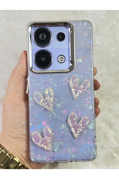 Vip Case Xiaomi REDMI NOTE 13 PRO 4G - حافظة كريستال منقوشة ثلاثية الأبعاد بنمط قلب تعبيري مع صورة ثلاثية الأبعاد