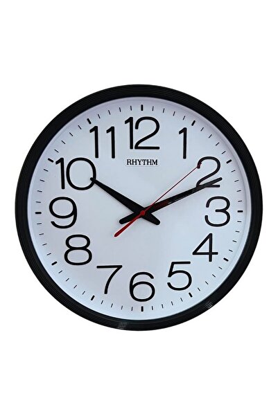 Rhythm ساعة حائط كلاسيكية صامتة حريرية دائرية بحركة كوارتز تناظرية