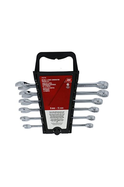 ACE 6-Piece Metric 12-Point Combination Wrench Set
