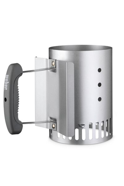 WEBER Rapidfire Compact Elegant Charcoal Chimney Starter with Ergonomic Handle
