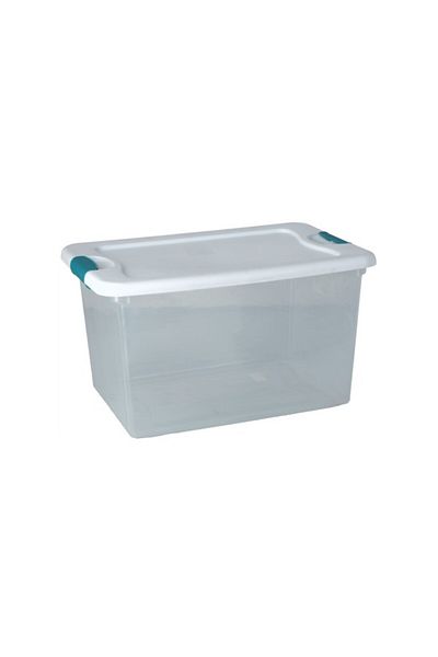 Sterilite Stackable Space Saving Durable Ultra Latch Lid Storage Box 61 Liter