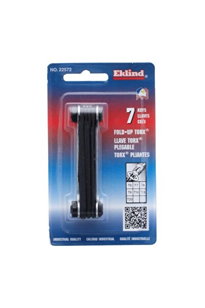 Eklind مفتاح توركس قصير من الفولاذ السبائكي مكون من 7 مفاتيح