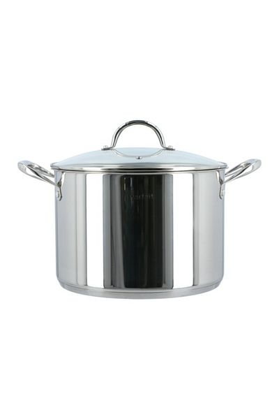 Parfait Durable Stainless Steel Ergonomic Handle Stock Pot with Lid 30cm