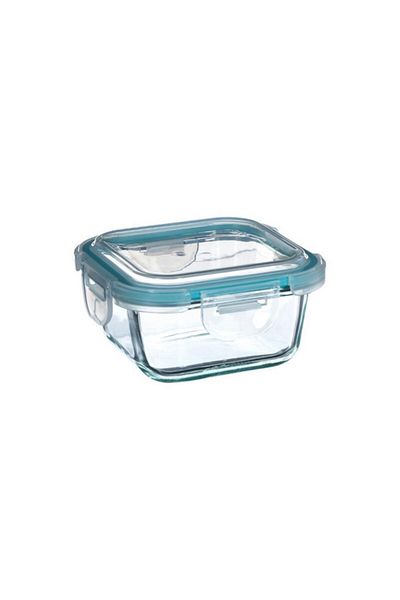 Five Simply Smart 3-Piece GM Clipeat Square Glass Food Conservation Box
