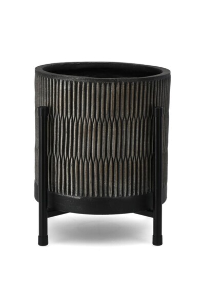 SERENE Quick Cleaning Portable Textured Finish Planter with Stand