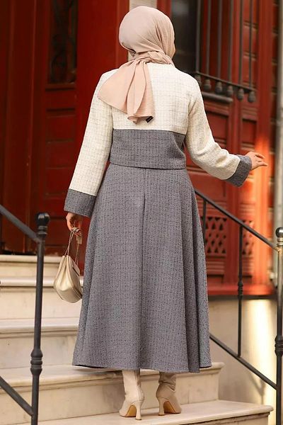 Swana Shiny Tweed Fabric Jacket Suit