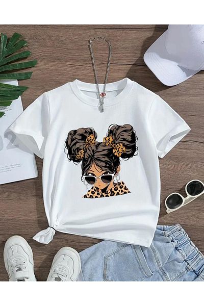 BEBEĞİME ÇORAP Tricou cu mânecă scurtă cu imprimeu pentru fete