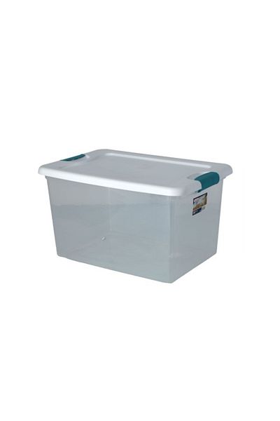 Sterilite Stackable Space Saving Durable Ultra Latch Lid Storage Box 61 Liter