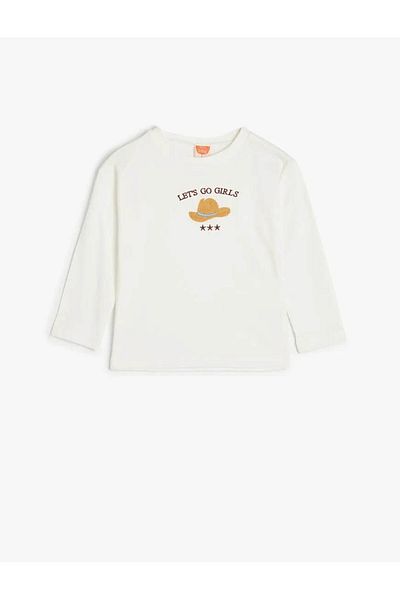 Koton Ecru Baby Girl Sweatshirt 5Wmg10182Ak