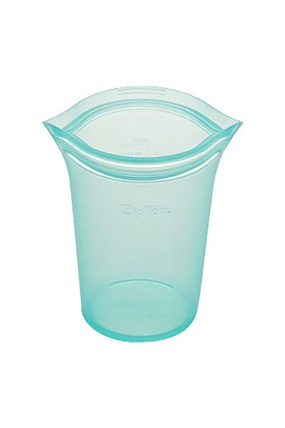 Zip Top Microwave and Dishwasher Safe BPA-Free Airtight Reusable Silicone Snack Container 24oz