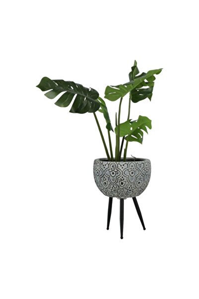 SERENE Quick Cleaning Portable Round Planter with Tripod Stand