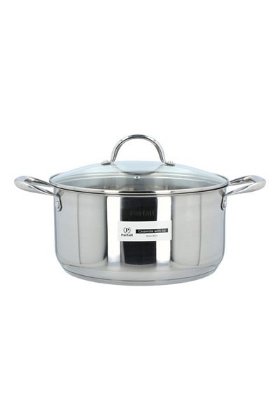 Parfait Sturdy Portable Handle Induction Base Casserole with Glass Lid 8.3 Liter
