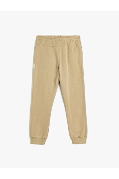 Koton Αγόρια βαμβακερά φούτερ Jogger - Ροζ με κορδόνια στη μέση