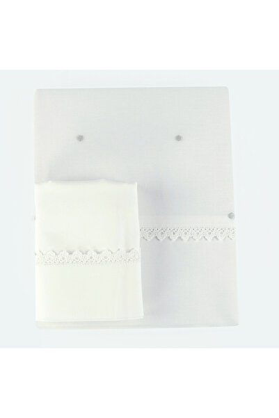 Bumble & Bird - غطاء لحاف وغطاء وسادة مطرز لسرير الأطفال - رمادي