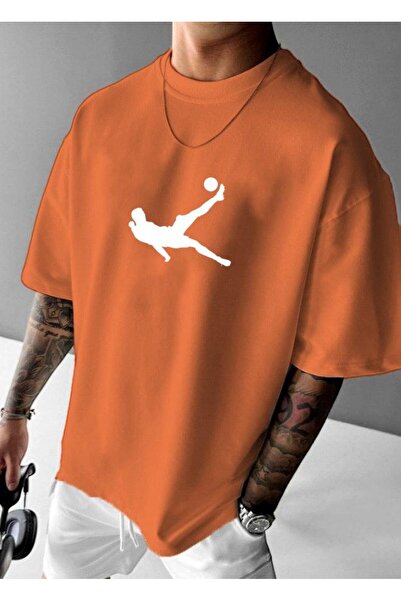 E-ROMA Football Player Playing Tiola Printed Oversize T-Shirt