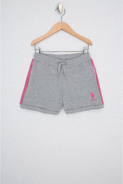 U.S. Polo Assn. Pantaloni scurți tricotați Gri Melange pentru fete