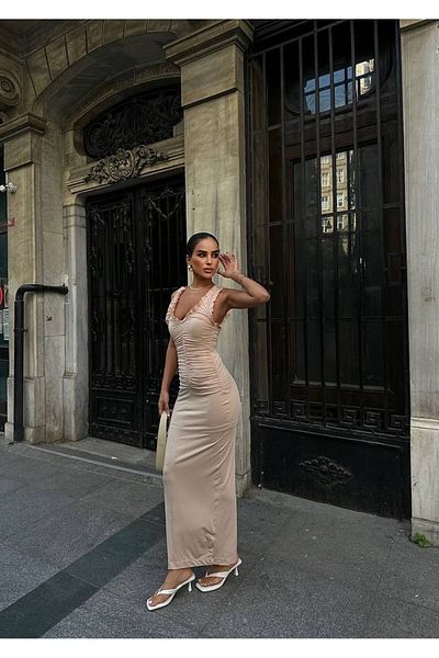 bymaestro woman Γυναικείο φόρεμα με κορδόνι με κορδόνι