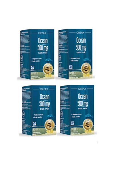 Ocean Balık Yağı 500 mg 60 Kapsül 4 Adet