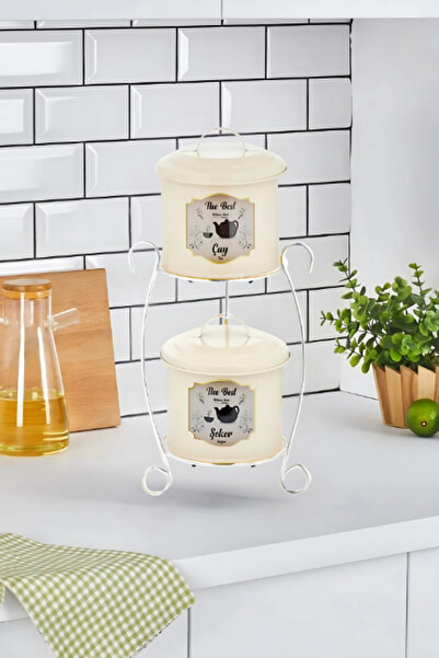 Kitchen Store Çay Şekerlik Kabı Metal Baharatlık Çay Tuz Kahve Şekerlik Kutus...