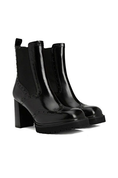George Hogg Siyah Kadın Deri Bot