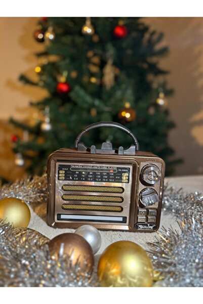 WASHA Solar Güneş Enerji̇li̇ Nostalji̇k Fm Radyo-bluetooth Hoparlör