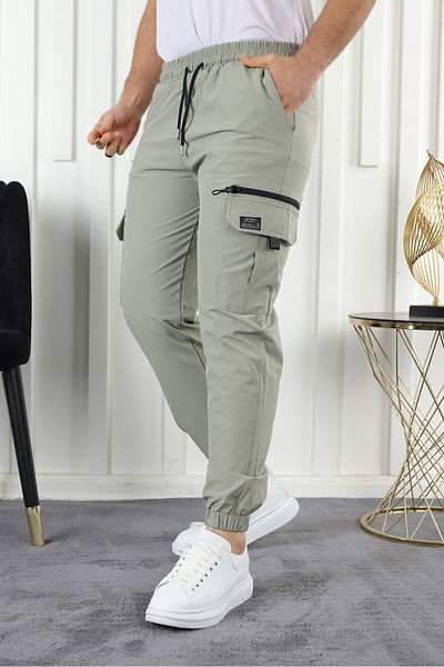 comstar Ανδρικό παντελόνι Jogger με ελαστική μέση Cargo Pocket Green