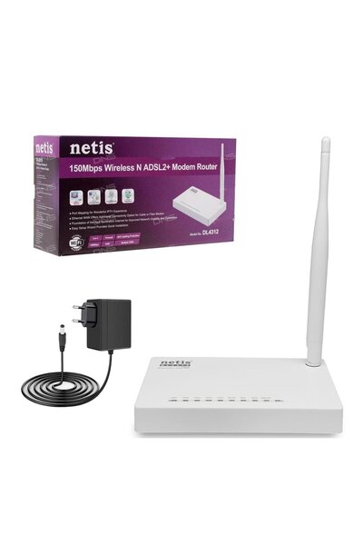 Netis NETİS DL-4312 Kablosuz Modem Router 4 Port 150 Mbps Adsl2