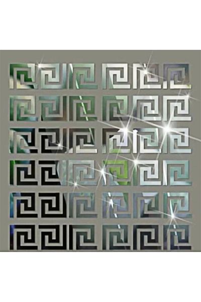 Numa Concept Labyrinth Border Mirror 30 Pieces Silver Plexi Each 8X7 cm Decorative Ornament