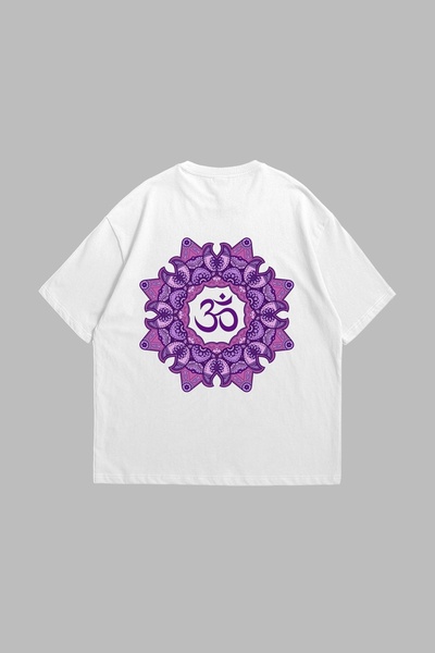 Tarzsokak OM Printed Oversize Unisex Alb