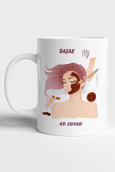 GRN TASARIM كوب مطبوع بتصميم خاص من برج العذراء