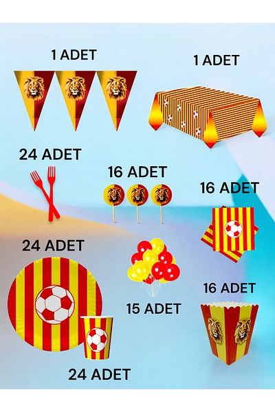 VibeHome Red Yellow Fan XL Pack for 24 - Birthday Party & Fun Events