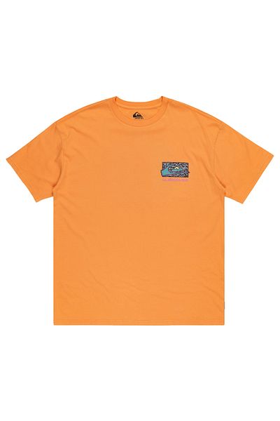 Quiksilver Spin Cycle Ss Ανδρικό πορτοκαλί μπλουζάκι Eqyzt07653-25178