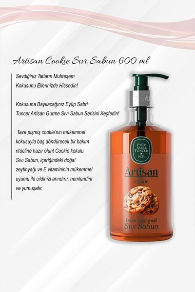 Eyüp Sabri Tuncer Artisan Cookie Liquid Soap 600 ml Buy 5 Pay 4 and Rosie Cotton