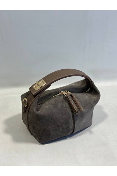 My Easy Shop Geanta de dama din piele intoarsa autentica