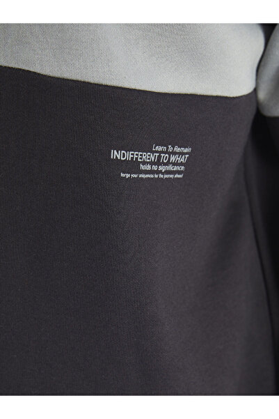 LC Waikiki Xside Stand Collar Long Sleeve Color-Blocking Men's Sweatshirt