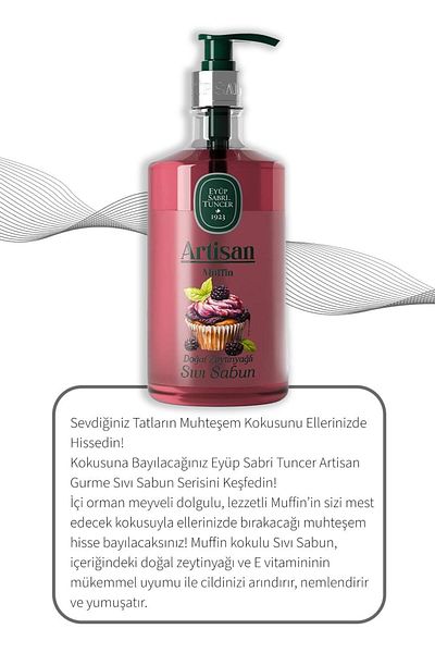 Eyüp Sabri Tuncer Artisan Muffin - 600 ml Soap, Buy 5 and Pay 4, Rosie Cotton