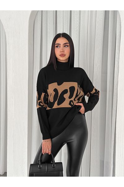 Fanori Woman TRICO PULOVER CU GÂT FISCHIAT CU MODEL ZEBRA