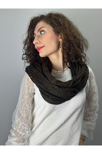 Gönülden Tasarım TRICOAT MARO ACI TRICOAT Eșarfă GÂT DE FEMEI 90X50 CM