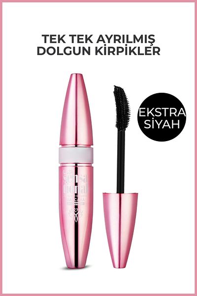 Pretty Beauty Volume and Curl Effect Mascara, Carbon Black Waterproof