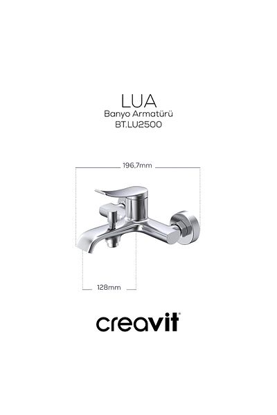 Creavit Lua Chrome Waterfall Bathroom Faucet - Lu2500 Model